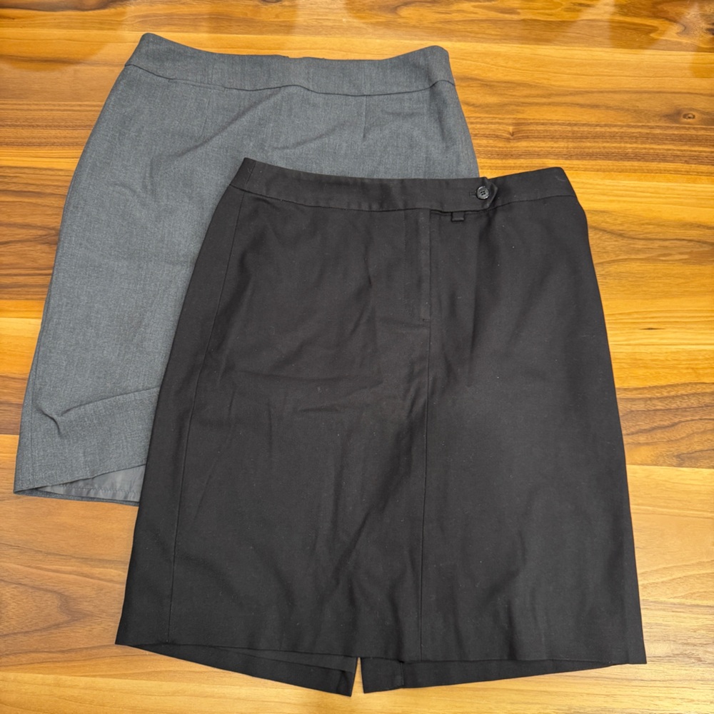 Anne Klein Black Skirt & Calvin Klein Grey Skirt